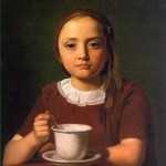 Constantin Hansen - Petite fille avec une tasse - copie