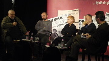 Mihai Oroveanu, Dan Popescu, Ruxandra Demetrescu, Radu Boroianu, Mircea Vasilescu (de la stg spre dr)