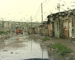 Colonia de pe strada Cantonului, potopită de ploaie