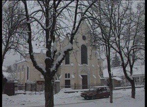 Sinagoga din Bistrita in iarna lui 2003