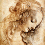 Femeie docila Cap de femeie cu privirea plecata Leonardo da Vinci