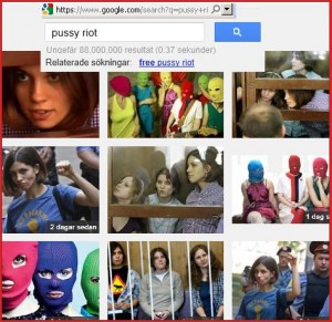 Pussy Riot pe Google - 91 milioane de imagini