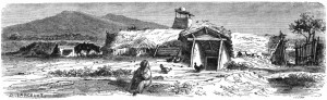 Bordei românesc din 1860 (Wikipedia.ro) - inspiratie pentru Sfrijenii-Vlasiei